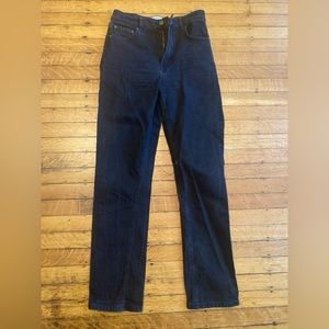 Reformation high waist boot cut black jeans